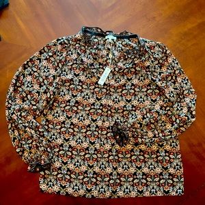 Max Studio- Long Sleeve, Floral Blouse, M